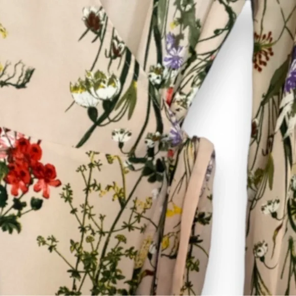 Gianni Bini | Floral Pattern Maxi Wrap Dress | Size Small | Nude/Pink | $60 - Picture 9 of 11